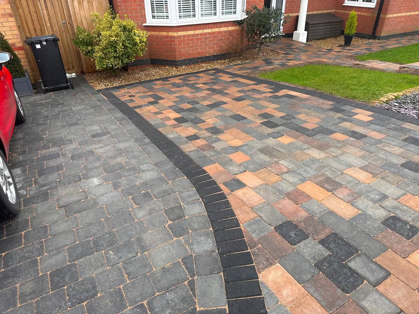 Block paving driveway