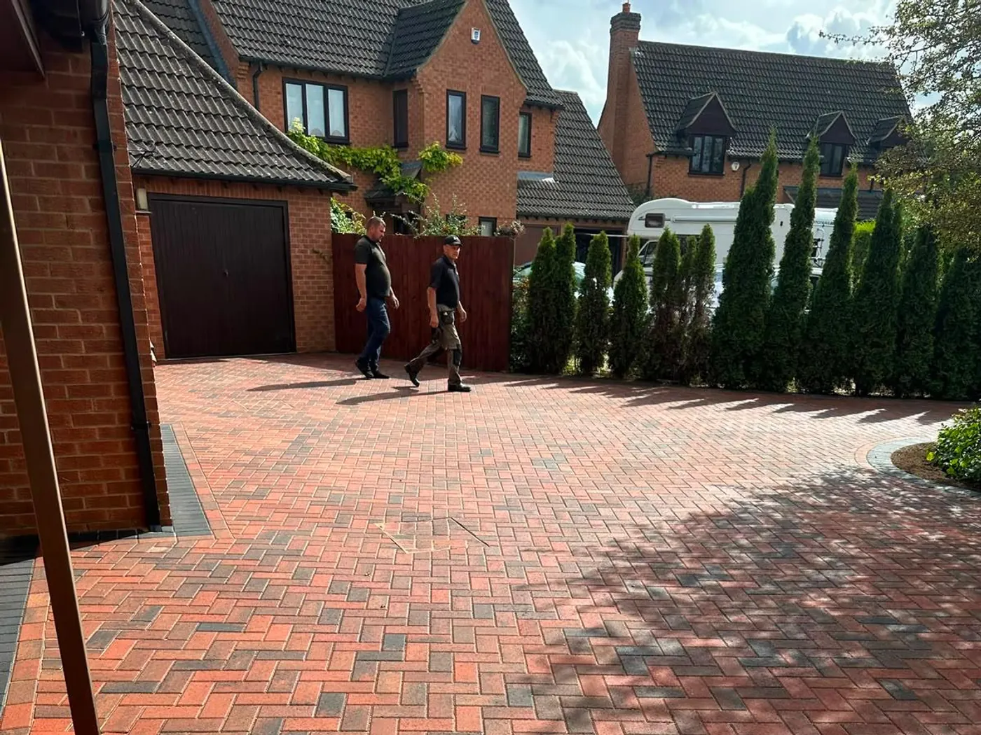 Block paving driveway
