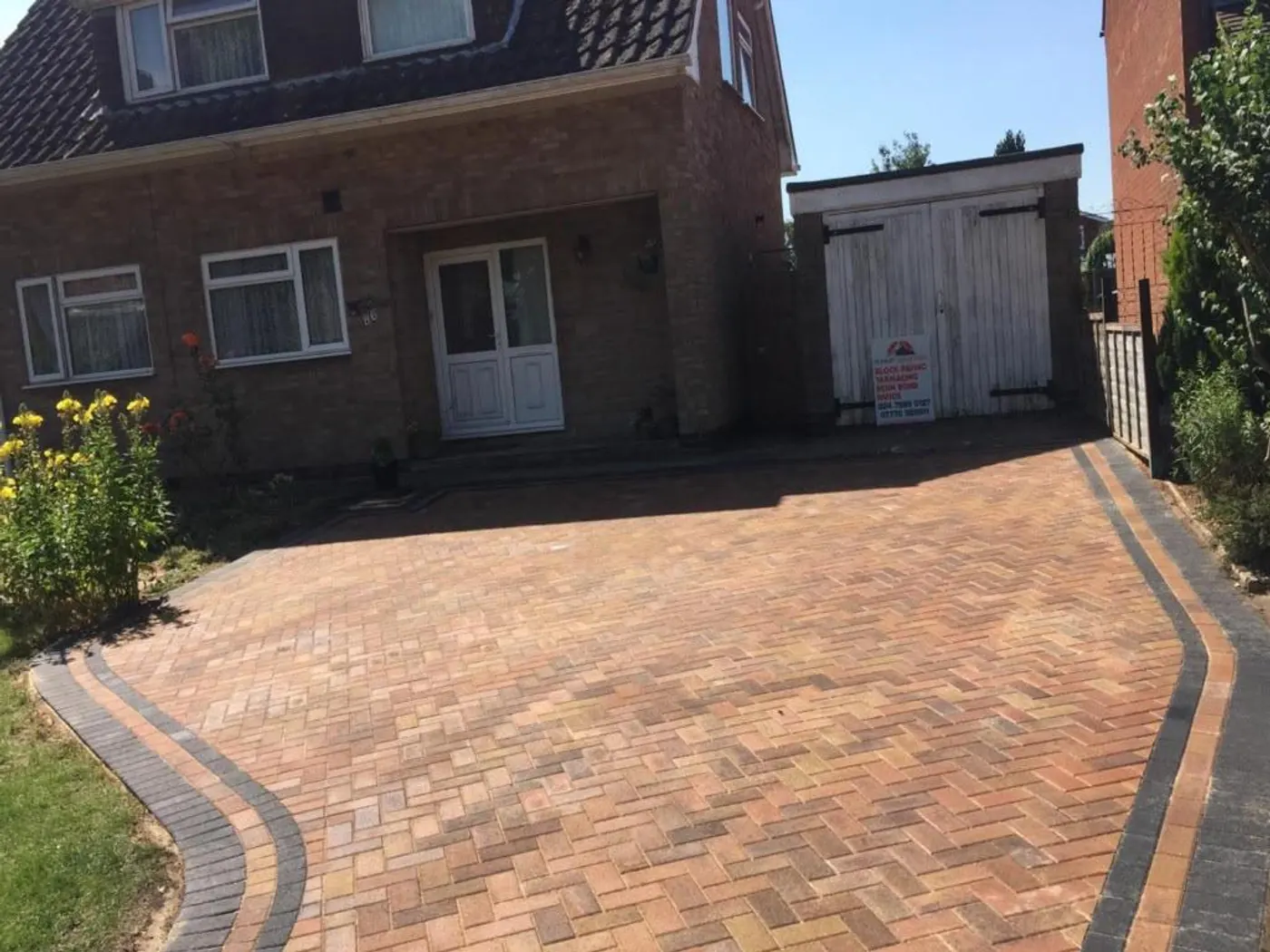 Block paving driveway