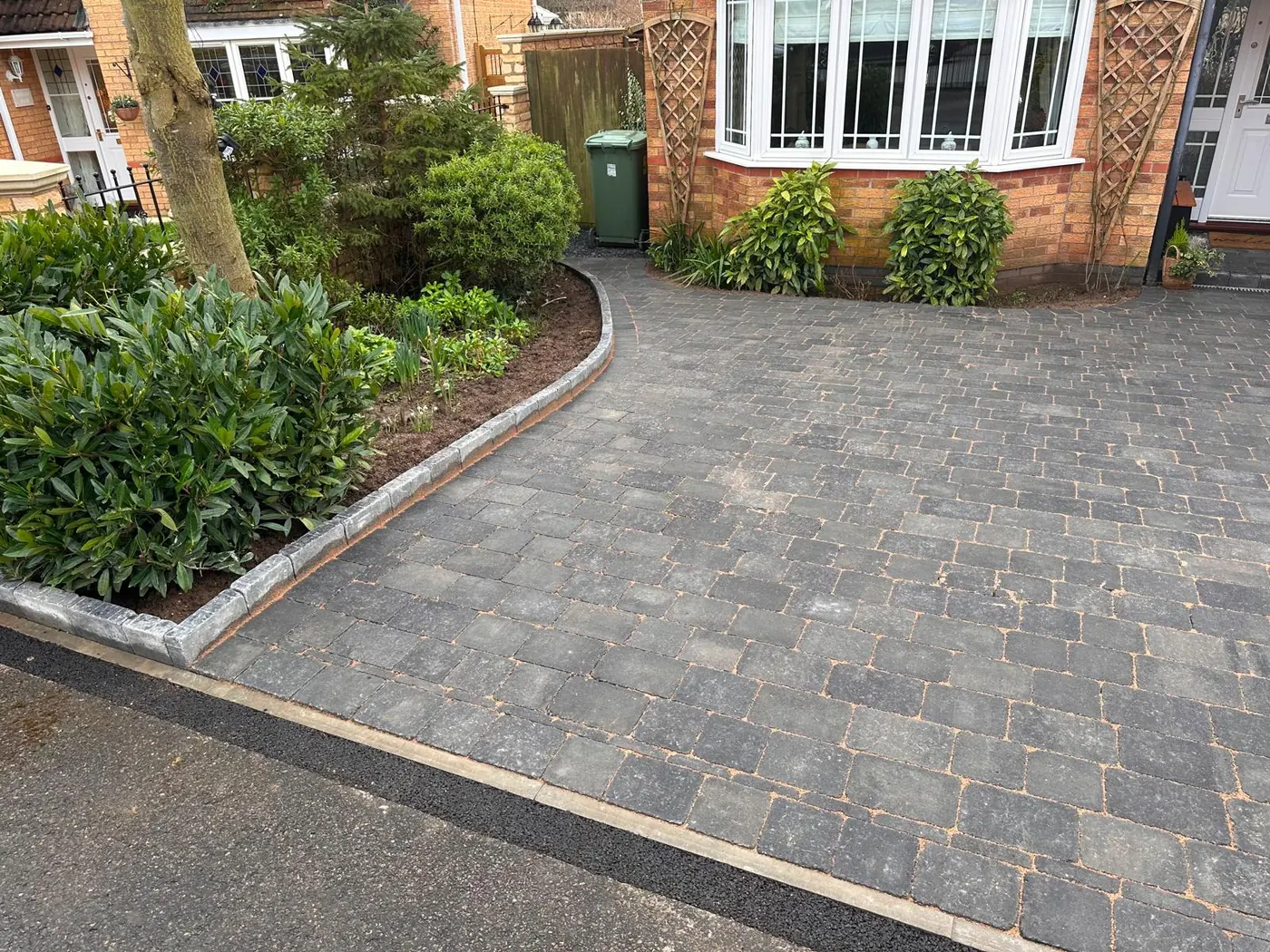 Block paving pathway