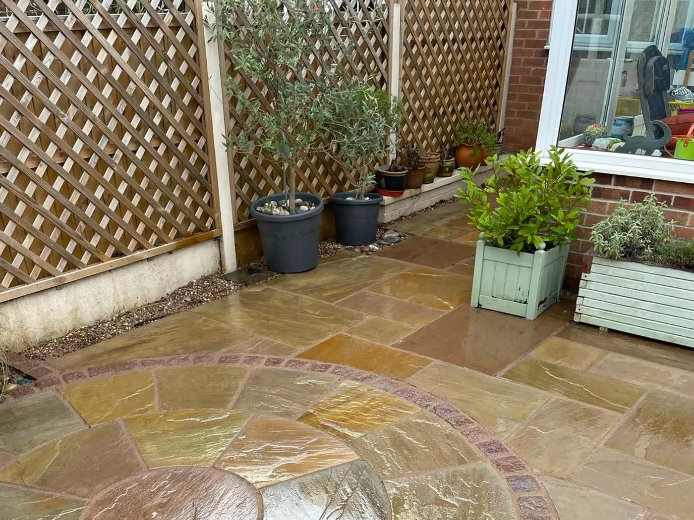 Indian sandstone patio