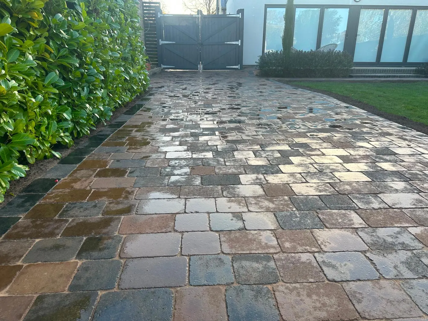 Sandstone paved path